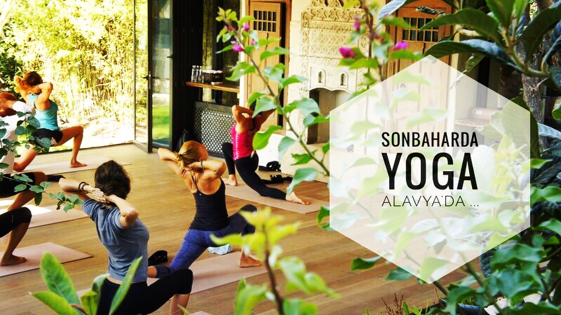 Yoga in autumn at Alavya